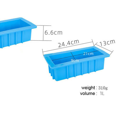1L 직사각형 빵 실리콘 케이크 몰드 24.4x13x6.6cm 붙지 않음