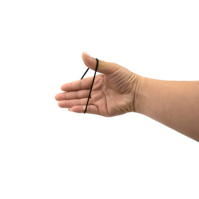까만 간격 3mm 실리콘 머리 동점, 머리를 위한 실제적인 실리콘고무줄
